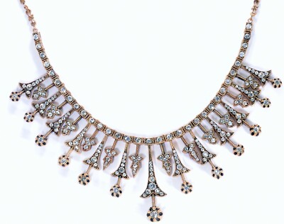 Magnificent Century Antique Ottoman Style Sultan's Necklace With Rhinestones