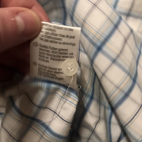 Craghoppers Men’s White Blue Check Short Sleeve Hiking Outdoor Shirt Size Medium - Picture 6 of 11