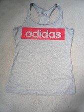 WOMANS ADIDAS GREY RACER BACK VEST TOP SIZE SMALL