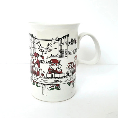 Dunoon Santa's Workshop Coffee/Tea Mug Jane Chapman Reindeer Elves Scotland 