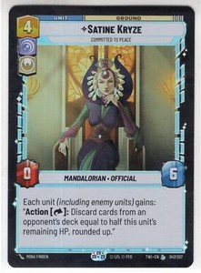 Star Wars Unlimited TotR Foil Card TWI047 Satine Kryze