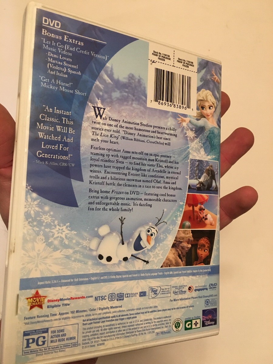 Disney Frozen (DVD, 2014) GOOD 786936838961| eBay