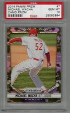 2014 Panini Prizm Michael Wacha CAMO Prizm PSA 10