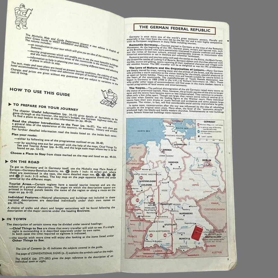 Vtg Michelin Green Guide West Germany & Berlin 1972 Tourist Travel Maps 2nd Ed - Image 4 of 4
