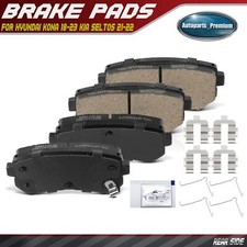 One Pair Rear Driver & Passenger Side Ceramic Brake Pads for Hyundai Kona 18-23