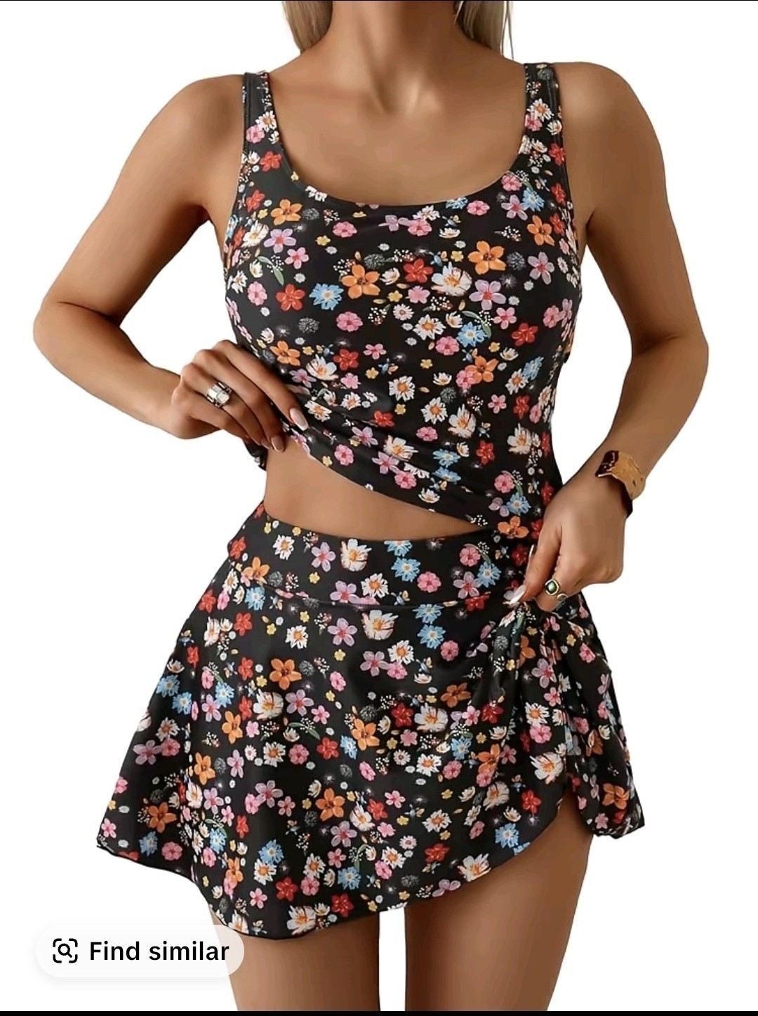 Eomenie Tankini Swimsuit for Women Tummy Control 2 Pc Size Large NWT