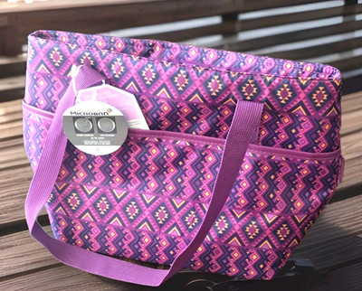 Microban Multi-Purpose Pink-Multi Insulated Food Storage Lunch Bag Hot Cold NWT