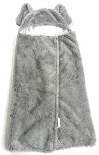 Pottery Barn Kids Elephant Hooded Towel Gray Animal Embroidered with "Henry"