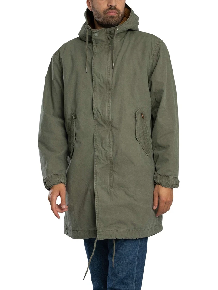 Superdry Men's Military Parka Jacket, Green - Image 2 of 4