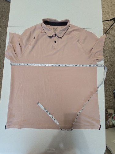 Rhone Regatta Pique Polo Rose Pink Golf Performance Men's XXL - Picture 3 of 7