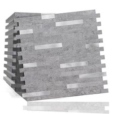 10 Sheets Peel and Stick Backsplash Tile, Stick on Backsplash for Grey Slate