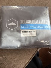 Tough Outfitters Sleeping Bag Liner Camping Travel Sheet Sleep Sack Grey 85x37