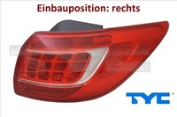 TYC 11-12019-15-2 Heckleuchte Rechts RüCklicht Hecklicht RüCkleuchte FüR Kia
