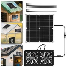 Solar Powered Panel Fan Kit 15W 12V Exhaust Fan For Chicken Coop Ventilation Fan