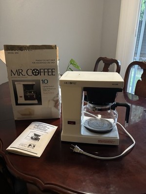 Vintage Mr. Coffee 1980 s 10 Cup Model SR-10 Coffee Maker w/ Original Box