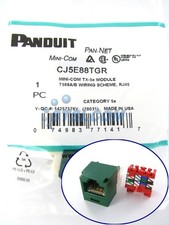 Panduit CJ5E88TGR Cat5e Mini-Com Jack Green STSI