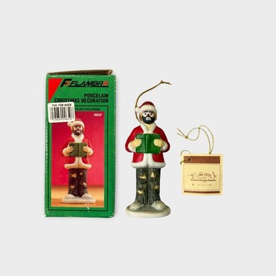 Emmett Kelly Jr Christmas Ornament w/ Handwritten Signature on Back Flambro 9655