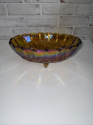 Vtg Oval Centerpiece Bowl Footed 12  Original Box Please Read