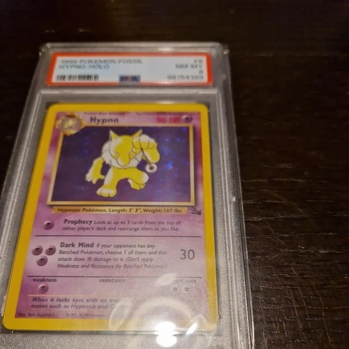 Hypno Holo 8/62 Fossil Pokemon PSA 8