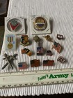 Collection of 16 Vintage Military Veteran & Patriotic Pins — photo 1