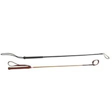 2 Vintage Riding Crops Black and Tan Braided ...