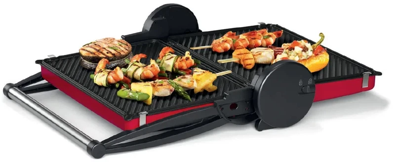 Bistecchiera Elettrica Griglia Tostiera BOSCH 2 Piastre Antiaderente 2000 Watt, fotografia 9 di 12
