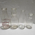 Vintage Glass Milk Dairy Bottles Lot Of 4 MD WV VA Antique EUC