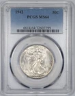 1942 PCGS MS64 Walking Liberty Silver Half Dollar