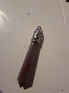 Natural Gemstone Long Hexagonal Pointed Reiki Chakra Pendant Bead Healing