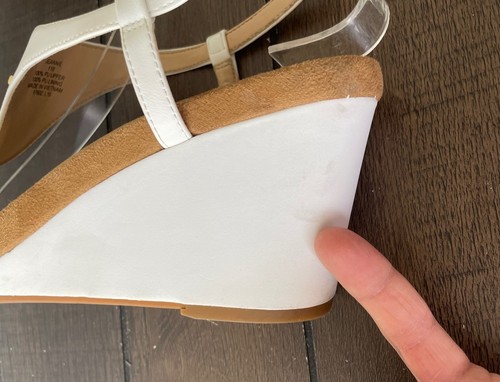 Lauren ralph lauren Jeannie White Wedge Womens Sandals Size 11 - Picture 8 of 20