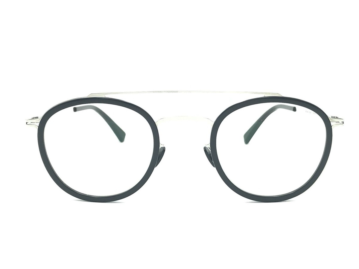MYKITA LITE SUN OLLI COL 951 Silver Black Round Eyeglasses 47-25