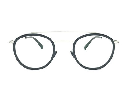 MYKITA LITE SUN OLLI COL 951 Silver Black Round Eyeglasses 47-25