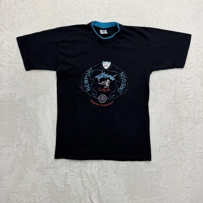 Vintage Belton Newport Oregon Taekwondo Shirt Mens Medium Black USA 90s Tee