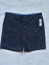 NEW Chaps Navy Blue Flat Front 100% Cotton Casual Dress Shorts Mens Size 42 NWT