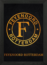 Feyenoord Rotterdam golden gerahmtes Wandbild Poster Leinwanddruck Bild