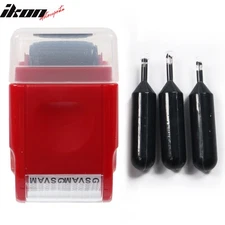 0.67 In Identify Theft Protection ID Guard Wide Roller Stamp w/ 3 Ink Refill Red