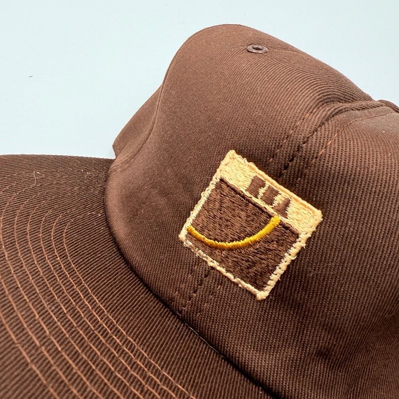 Vtg K-BRAND Hat Snapback Adjustable Brown Men's Patch Front