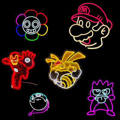 Clearance Sale ! Cartoon LED Neon Sign Lamp Wall Decoration (Random delivery)