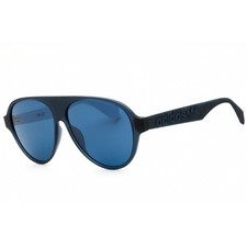 Adidas Men's Sunglasses Blue Injected Propionate Oval Full Rim Frame OR0059 92X