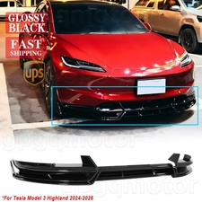 For Tesla Model 3 Highland 24-26 Maisalun Style Painted Front Bumper Lip Spoiler