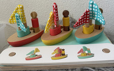 Wooden Handcrafted Sailboat Pretend Play Toy ...