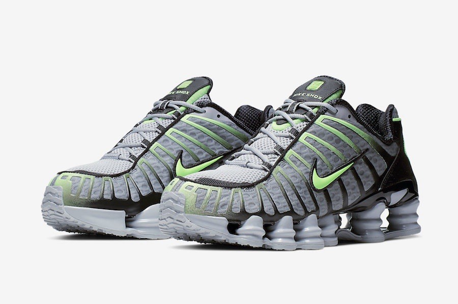 Nike Shox TL 'Wolf Grey/ Lime' Men's Size US 8-14 Casual Sneakers