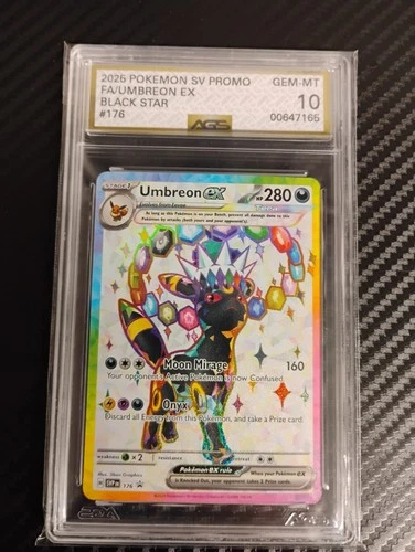 2025 POKEMON SVP PROMO PRE PREMIUM FIGURE COLLECTION #176 UMBREON EX AGS 10