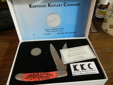 Kentucky Kutlery Company Indiana Collectors Knife with Indiana Coin Race Car