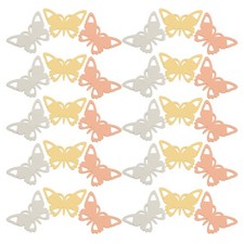 50 Pcs Wooden Decorative Labels Butterfly Cutout Easter Gift Sign