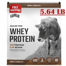 Levels Whey Protein Double Chocolate Grass Fed Whey Protein 5.64 LB, 80 Servings 16.66 per gallon