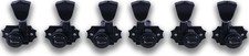 Kluson 3 Per Side Locking Revolution Series G-Mount Tuning Machines Black Wit...