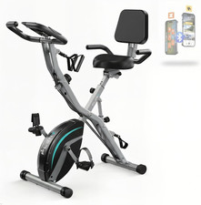 Folding Exercise Bike, 5 in 1 Stationary Bikes for Home 6.6 LBS Flywheel, 330LB