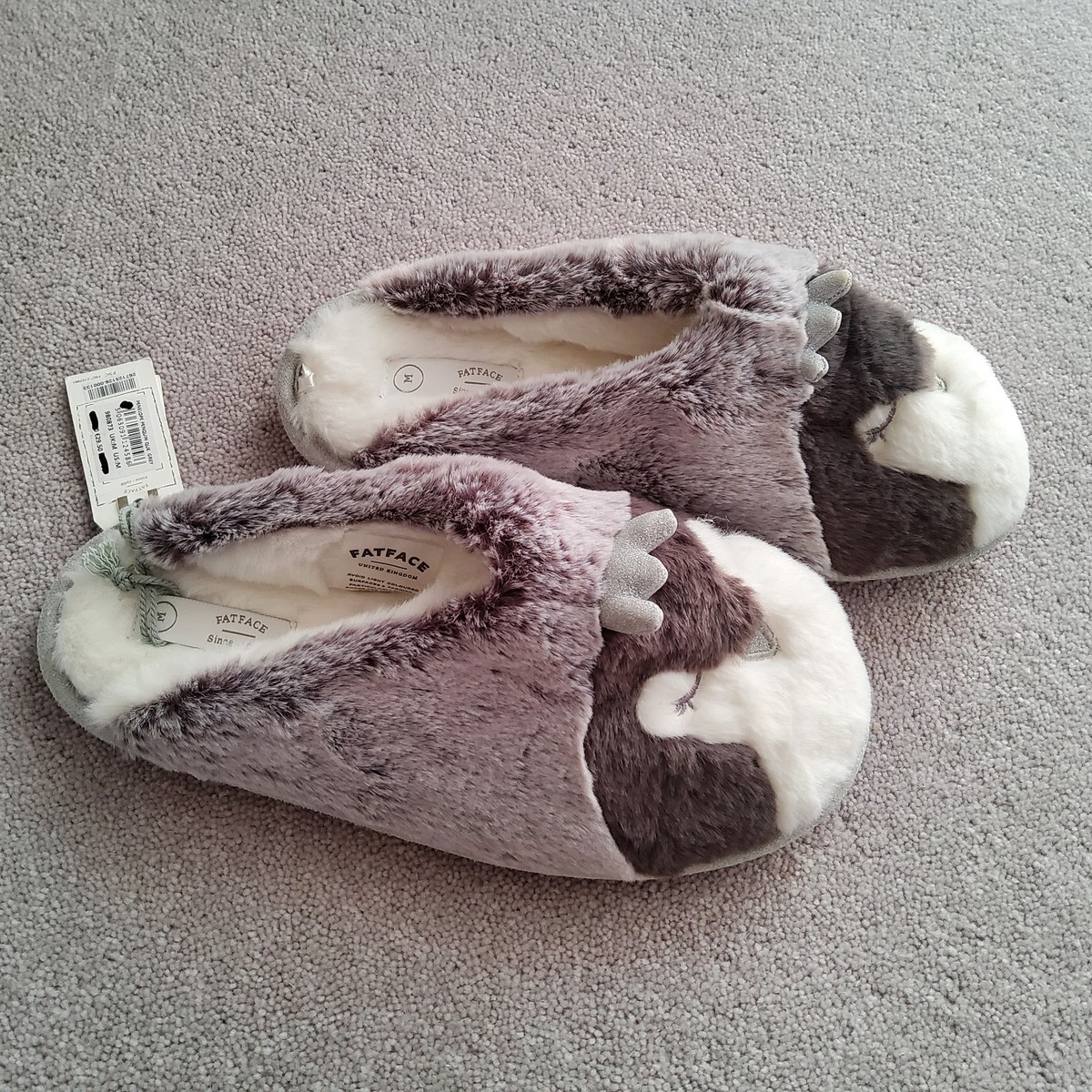 FATFACE Womens Penelope Penguin Mule Slippers SIZE MEDIUM - Main Image