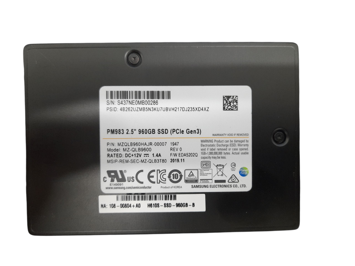 Samsung MZQLB960HAJR-00007 960GB,Internal,2.5 inch Solid